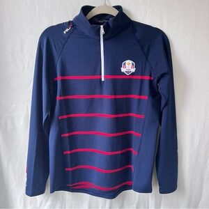 RLX Polo Ralph Lauren Women’s Navy Sz Med 2020 Ryder Cup 1/4 Zip Pullover NWT